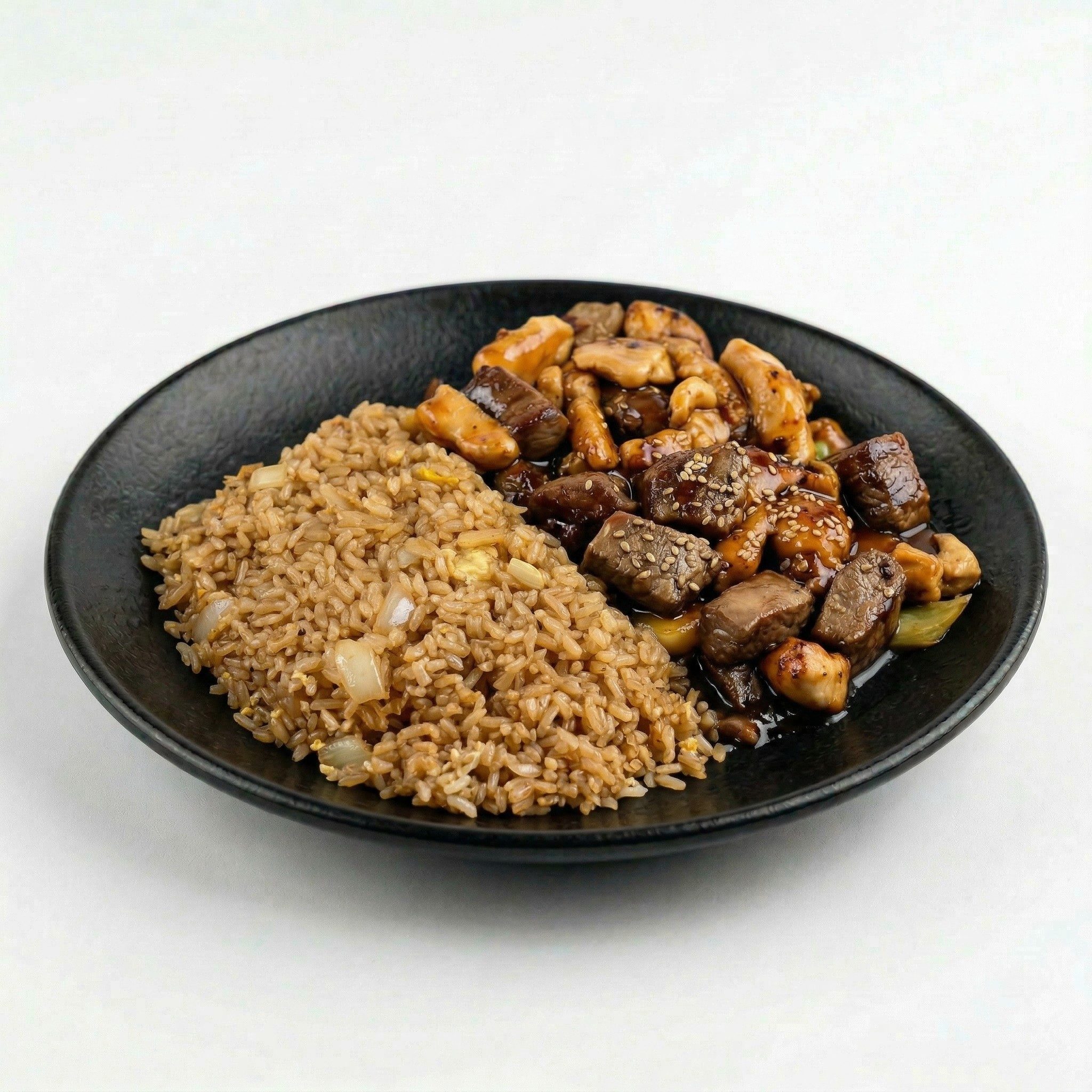 Hibachi Beef & Chicken.