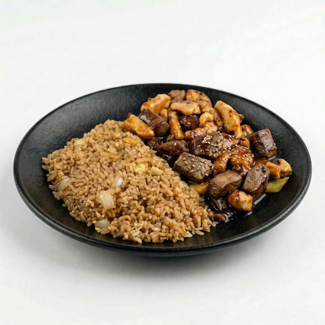 Hibachi Beef & Chicken.